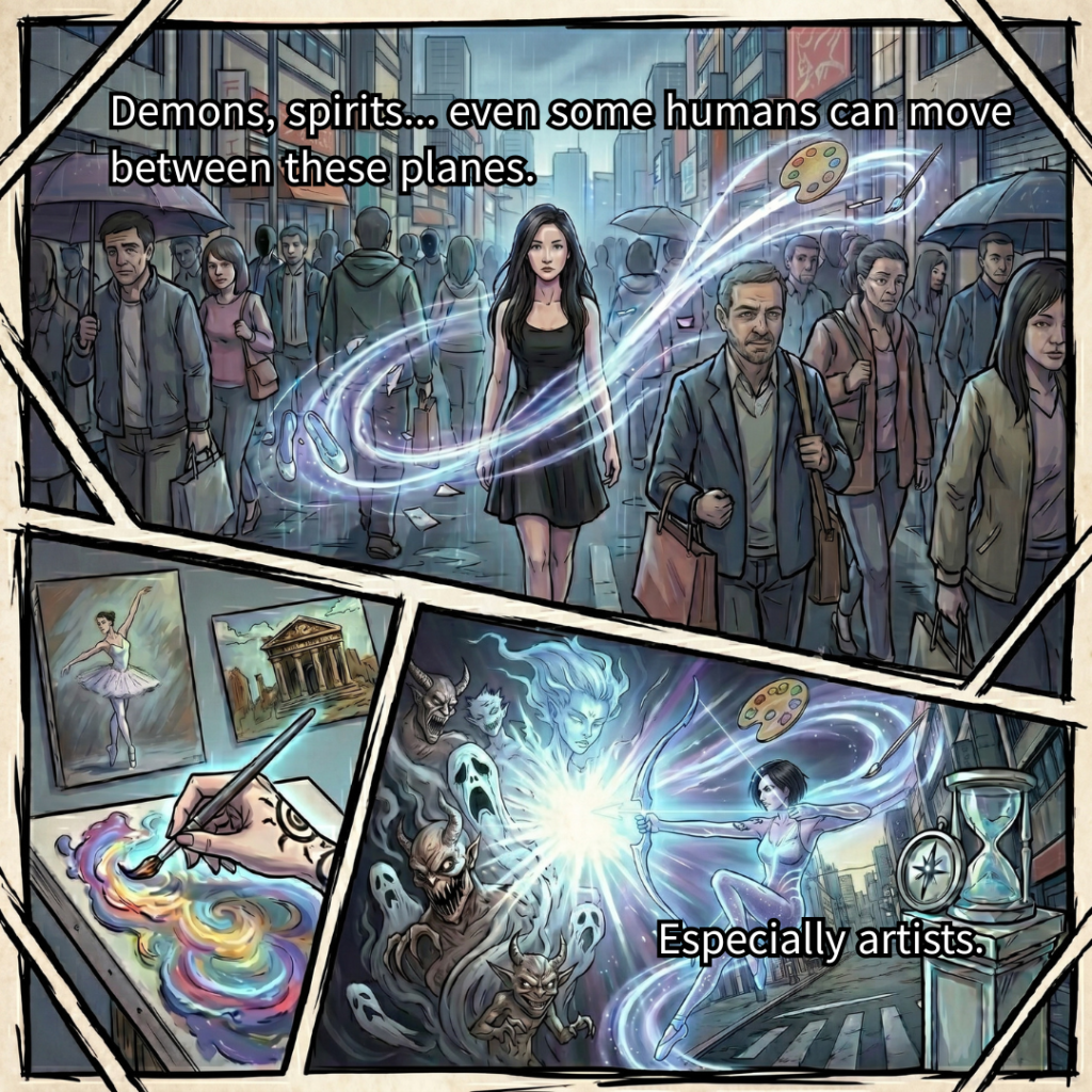 DEMON DANCER: SUA/NARA illustrated world lore, panel 4