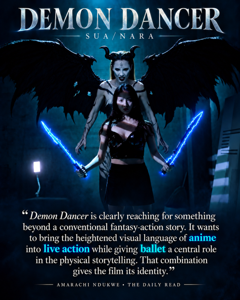 Sua and Nara with a review excerpt by Amarachi Ndukwe of The Daily Read about anime, live action and ballet